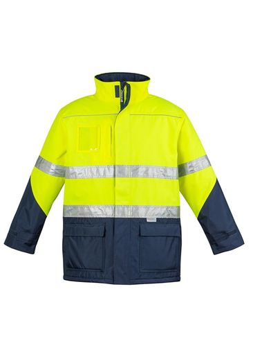 The Syzmik Hi Vis Storm Jacket is a quilt lined jacket with reflective tape.  4 colours.  Internal pocket.  Great hi vis jackets for your team.