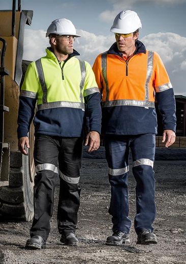 The Syzmik Hi Vis Fleece Jumper is a shoulder taped, 390gsm anti pill fleece jumper.  2 colours.  S - 7XL.  Great branded hi vis jumpers from Syzmik.