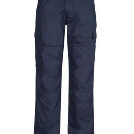 The Syzmik Mens Drill Cargo Pant is a multi pocket cargo pant. Navy, Charcoal and Black. 280gsm pre shrunk cotton drill. Great branded workwear from Syzmik