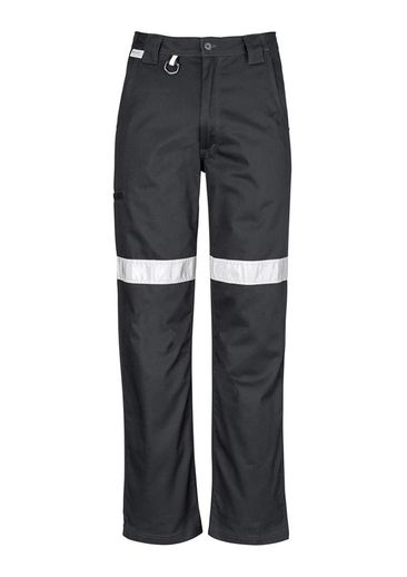 The Syzmik Mens Taped Utility Pant is a midweight cotton drill pant.  Retroreflective tape.  Navy or Black.  Great workwear from Syzmik.