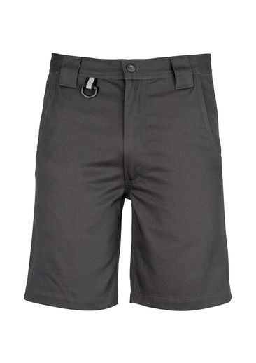 The Syzmik Mens Plain Utility Short is a 280gsm cotton drill pant.  Navy, Charcoal or Black.  72R - 132R.  Great Syzmik workwear shorts.