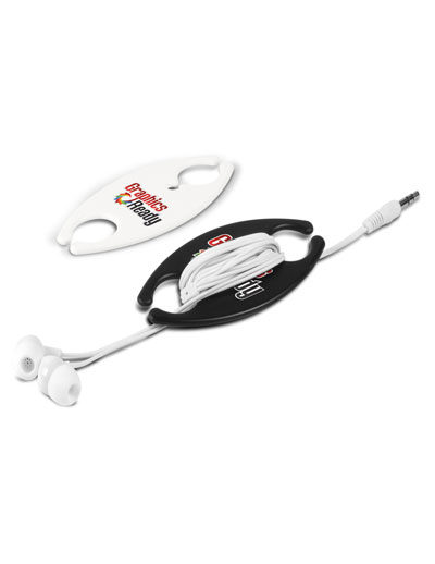 The Trends Collection Handi Cable Wrap is a simple but useful item for keeping electronic accessories tidy.  Black & White.  Great branded office promo products.