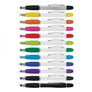 The Trends Vistro Multifunction Pen is a twist action plastic and metal ball pen.  12 colours available.  Great branded promotional pen product.