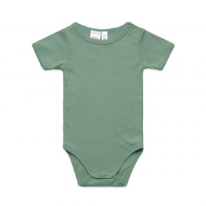 The AS Colour Mini Me One Piece is a 220gsm 100% cotton onesie. 6 colours available. Sizes 0 - 3 months to 18 - 24 months. Great kids branded apparel.
