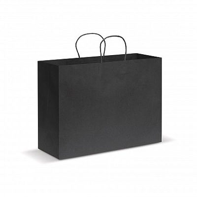 The Trends Collection Extra Large Paper Carry Bag is an extra large carry bag made from 160gsm paper.  In Natural, White & Black.  Great branded promo retail product.
