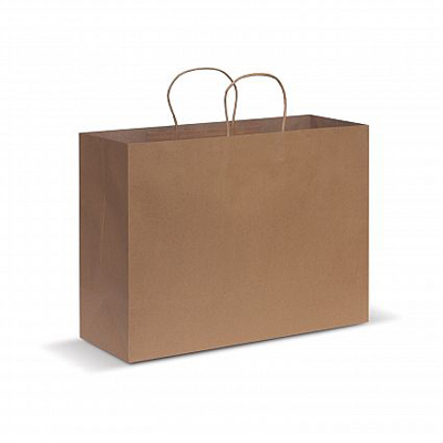 The Trends Collection Extra Large Paper Carry Bag is an extra large carry bag made from 160gsm paper.  In Natural, White & Black.  Great branded promo retail product.
