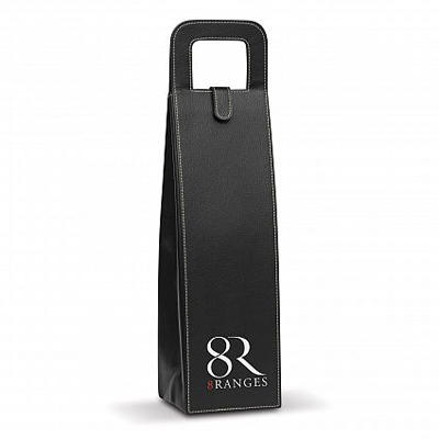 The Trends Collection Gibbston Wine Carrier is a leather look reinforced single wine bottle carrier.  Great branded promotional wine bag product.