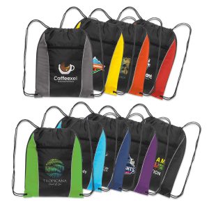107673 Trends Collection Ranger Drawstring Backpack - Promotrenz The Trends Collection Ranger Drawstring Back Pack has a zip pocket. 210D polyester. Reinforced eyelets. Available in 9 colours. Great branded bag.