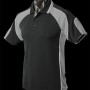 1300 Aussie Pacific Mens Murray Polo – Black/Ash