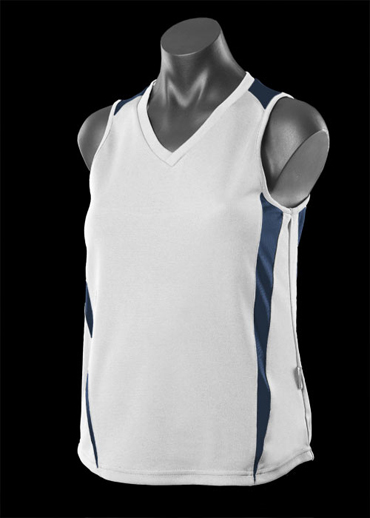 The Aussie Pacific Ladies Eureka Singlet is made from 100% driwear polyester moisture removal material. 16 colours. Great branded singlets & sportswear.