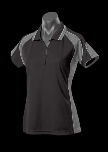 The Aussie Pacific Ladies Murray Polo shirts are made from 100% driwear polyester moisture removal material. In 14 colours. Great branded polos & sportswear.