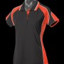 2300 Aussie Pacific Ladies Murray Polo – Black/Orange