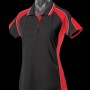 2300 Aussie Pacific Ladies Murray Polo – Black/Red