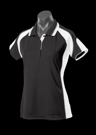 The Aussie Pacific Ladies Murray Polo shirts are made from 100% driwear polyester moisture removal material. In 14 colours. Great branded polos & sportswear.