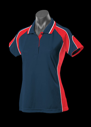 The Aussie Pacific Ladies Murray Polo shirts are made from 100% driwear polyester moisture removal material. In 14 colours. Great branded polos & sportswear.