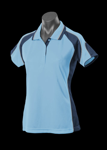 The Aussie Pacific Ladies Murray Polo shirts are made from 100% driwear polyester moisture removal material. In 14 colours. Great branded polos & sportswear.