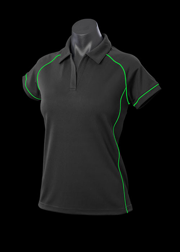The Aussie Pacific Ladies Endeavour Polo Shirt is made from 100% Driwear polyester moisture removal fabric.  19 colours.  Great branded polos & sportswear.