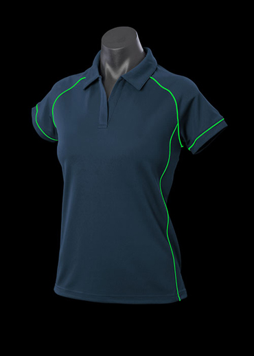 The Aussie Pacific Ladies Endeavour Polo Shirt is made from 100% Driwear polyester moisture removal fabric.  19 colours.  Great branded polos & sportswear.