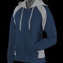 2511 Aussie Pacific Ladies Panorama Zip Hoodies Navy Ashe White