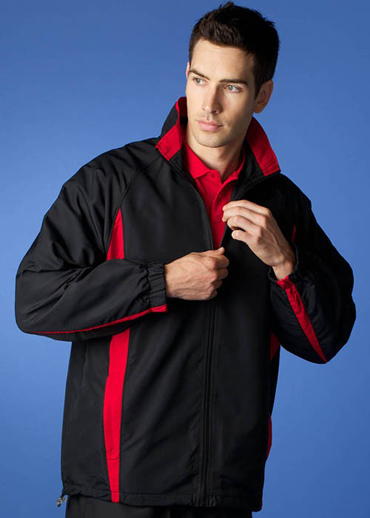 The Aussie Pacific Mens Eureka Track Jacket is made from 100% pongee polyester fabric.  14 colours.  S - 5XL.  Great branded track jackets and sportswear.