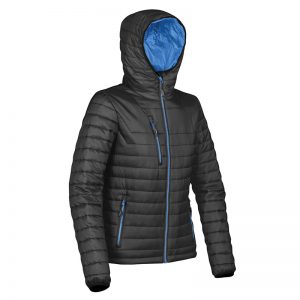 The Stormtech Womens Gravity Thermal Jacket is ultra lightweight, breathable and water repellent. Available in 4 colours.