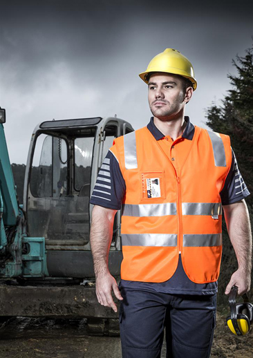 The Syzmik Unisex Hi Viz Vest is compliant in NZ for Hi Visibility Safety Standards. Made from 100% polyester with reflective tape. In Orange & Yellow