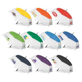 The Trends Collection Trident Sports Umbrella is an auto open 76cm, 8 panel sports umbrella.  11 colours.  Great branded promotional umbrella products.