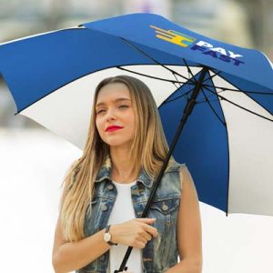 The Trends Hydra Sports Umbrella is a premium auto opening 76cm, 8 panel sports umbrella.  13 colours.  Great branded promotional umbrellas.