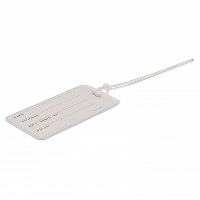 The Trends Collection Westin Luggage Tag is a strong plastic luggage tag with address card on back.  In White.  Great branded promotional travel product.