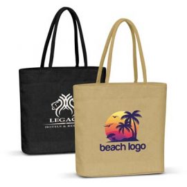 The Trends Carrera Jute Tote Bag is a high fashion laminated natural jute tote bag with padded cotton handles. Great branded bags.
