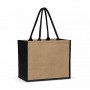 108038 Trends Collection Torino Jute Shopping Bag – Black – Promotrenz