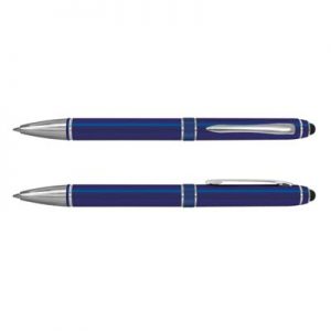 The Trends Antares Stylus Pen is a twist action aluminium ball pen with stylus for touch screens. 3 colours. Great branded promotional pen product.
