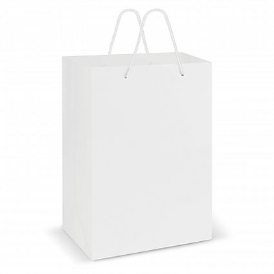 The Trends Collection Large Laminated Carry Bag is a large high gloss carry bag.  157gsm.  In White or Black.  Great retail packaging & promo product.