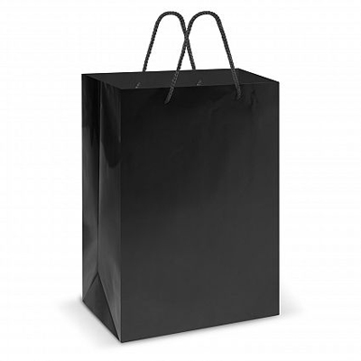 The Trends Collection Large Laminated Carry Bag is a large high gloss carry bag.  157gsm.  In White or Black.  Great retail packaging & promo product.