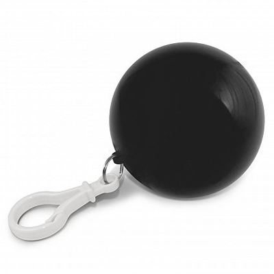 The Trends Collection Raincoat Ball is a handy emergency rain coat in a clip on plastic ball. Branding on Ball. In 3 colours. Great event promo product.