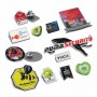 The Trends Collection Lapel Badges are custom made into shape and size you want.  Printed any colour.  Clutch pin.  Great event or retail promotional product