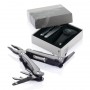 The Trends Collection Swiss Peak Multi Tool is a stainless steel 13 function multi tool.  In Black/Grey.  Great branded corporate gifts and practical multi tools.