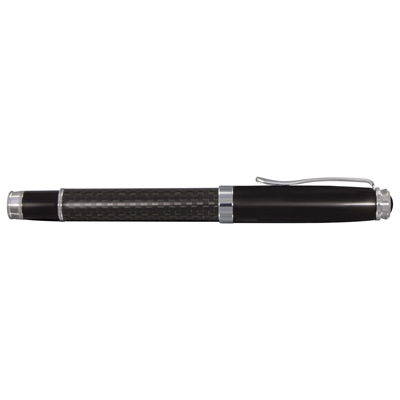 The Trends Collection Statesman Rolling Ball Pen is a luxury brass & carbon fibre rolling ball pen. In Carbon Fibre/Black.  Great branded pens & promo products.
