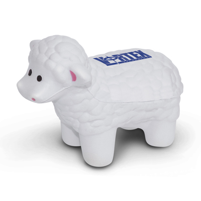 The Trends Collection Stress Sheep is a sheep shaped anti stress toy.  In White.  One colour print.  Great branded anti stress items & promotional products.