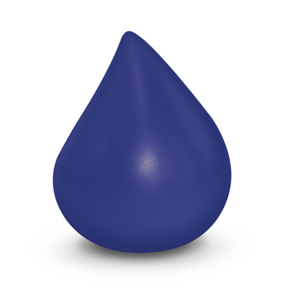 The Trends Collection Water Drop is a water drop shaped stress relieving toy.  In Blue.  Great branded anti stress items & promotional products.