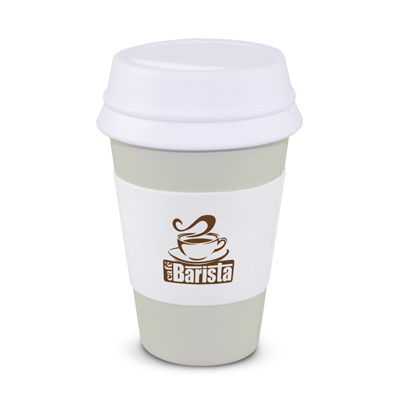 The Trends Collection Stress Coffee Cup is a coffee cup shaped stress relieving toy.  White/Grey with 1 colour print.  Great branded anti stress toy & promo products.