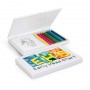 The Trends Collection Playtime Colouring Set contains 8 assorted colour pencils with pad.  In White.  Great branded colouring sets & school promotional products.