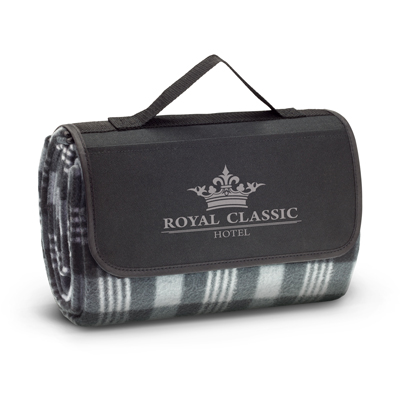 The Trends Collection Colorado Picnic Blanket is a woven polyester fleece picnic blanket.  In Black.  Great branded picnic blankets & promotional products.