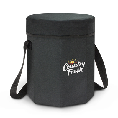 The Trends Collection Igloo Cooler Seat is a robust 11 litre cooler bag that holds 24 cans.  Supports 90kg.  In Black.  Great branded coolers & promotional products.