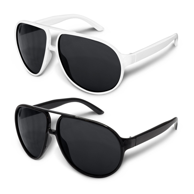 The Trends Collection Aviator Sunglasses are design inspired sunglasses with tough impact resistant frame & arms.  White or Black.  Great branded sunglasses.