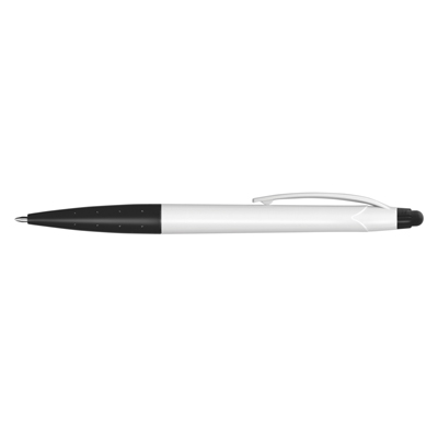 The TRENDS Spark Stylus Pen White Barrel is a twist action plastic ball pen with stylus. 7 colours. Great branded pen options from TRENDS.