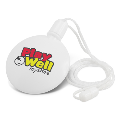 The Trends Collection Funky Bubble Kit is a fun bubble making kit with lanyard.  In White.  Great branded kids bubble kits & fun promotional products.