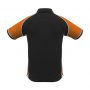 p10112 Biz Collection Mens Nitro Polo Black Orange White Back