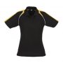 p225ls Biz Collection Ladies Triton Polo Black Gold White Back