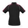 p225ls Biz Collection Ladies Triton Polo Black Red White Back